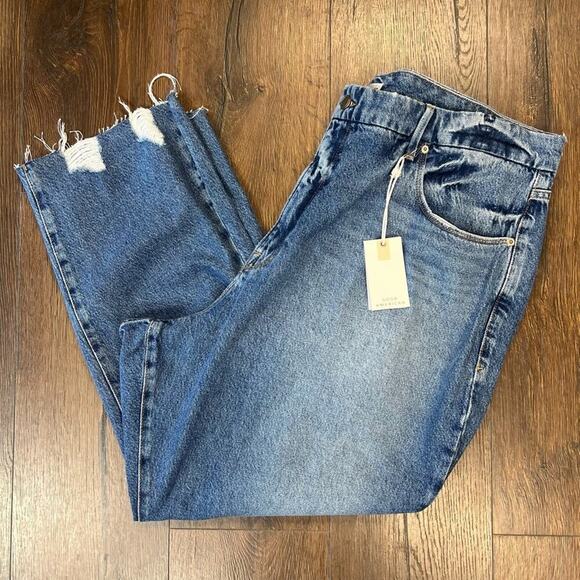 🆕 GOOD AMERICAN Good Vintage Jagged Hem SZ 20 - Picture 2 of 9